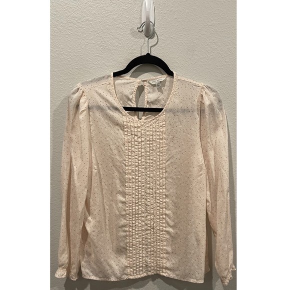 Lucky Brand Tops - LUCKY BRAND Pinko Floral Pleated Blouse